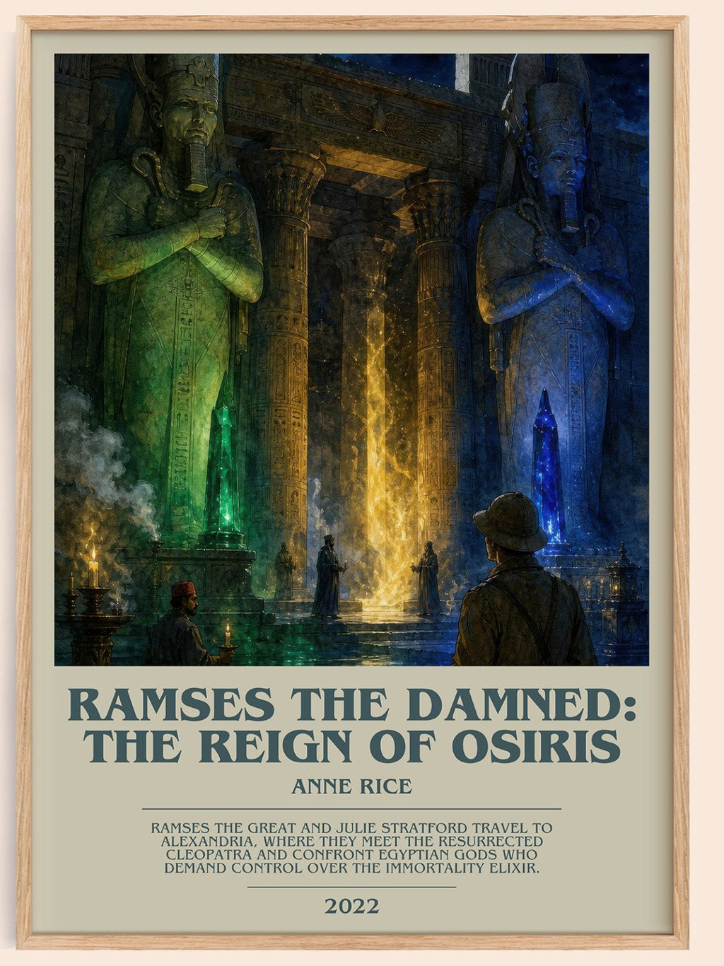 Ramses The Damned: The Reign Of Osiris bookish book poster by Anne Rice – framed literary art print
