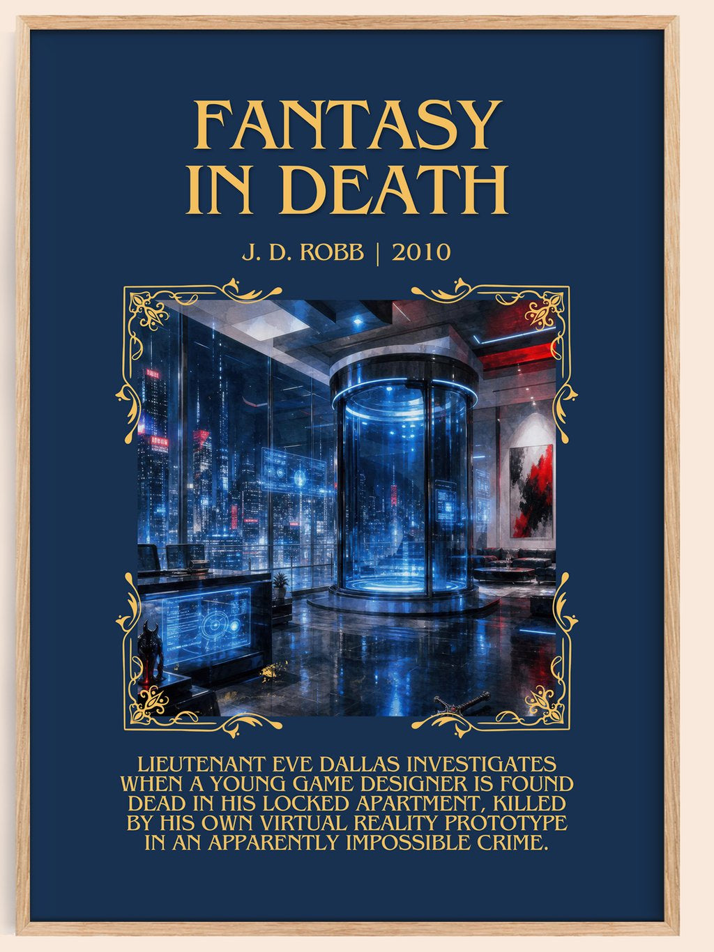 Fantasy In Death Minimalist Book Poster by J. D. Robb – book poster
