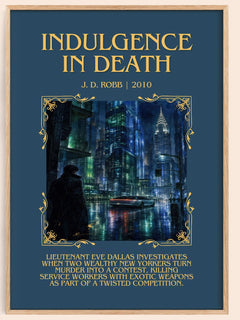 Indulgence In Death Minimalist Book Poster by J. D. Robb – image 1