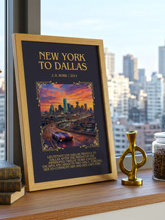 New York To Dallas Minimalist Book Poster by J. D. Robb – image 3