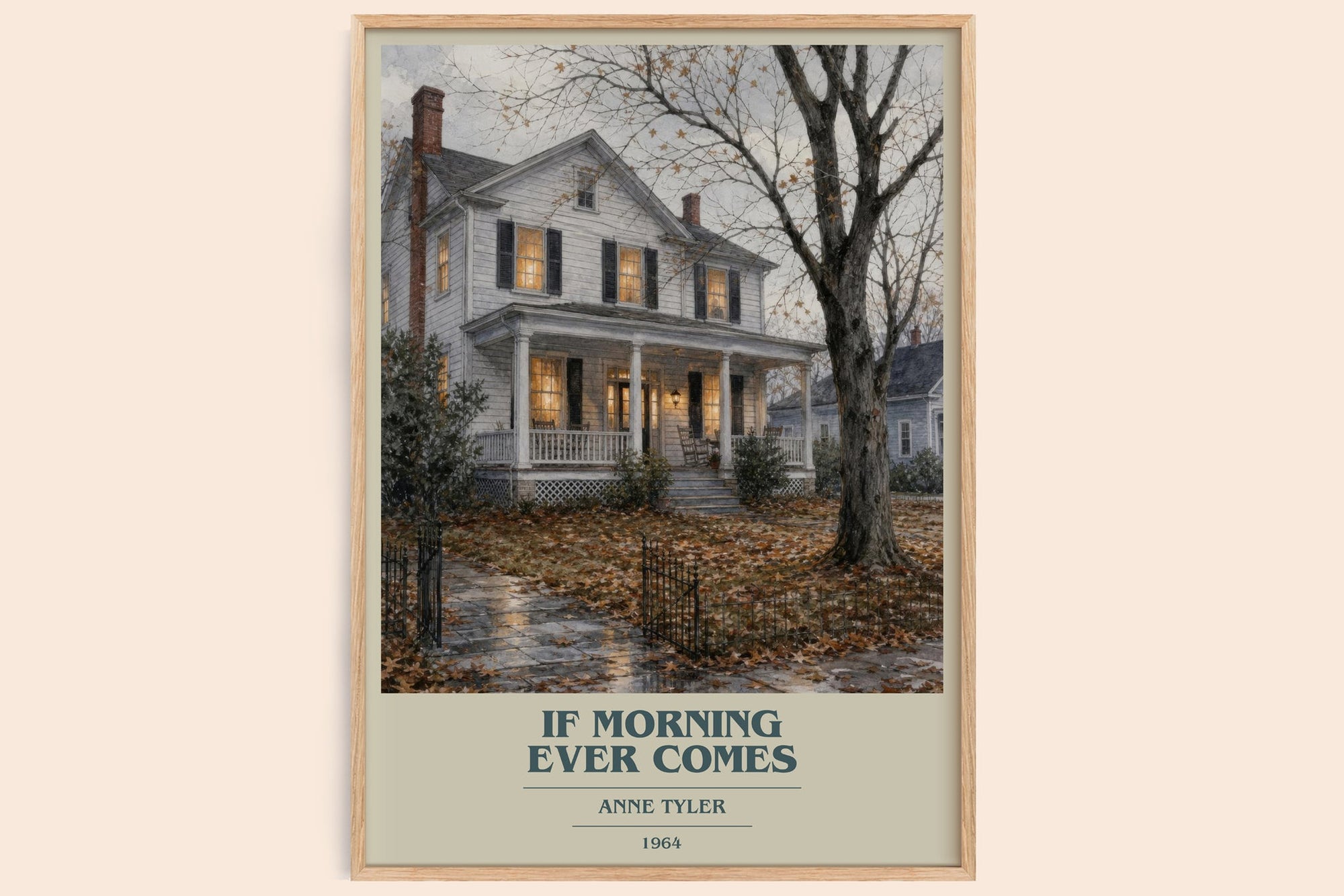 If Morning Ever Comes book cover book poster by Anne Tyler – framed literary art print