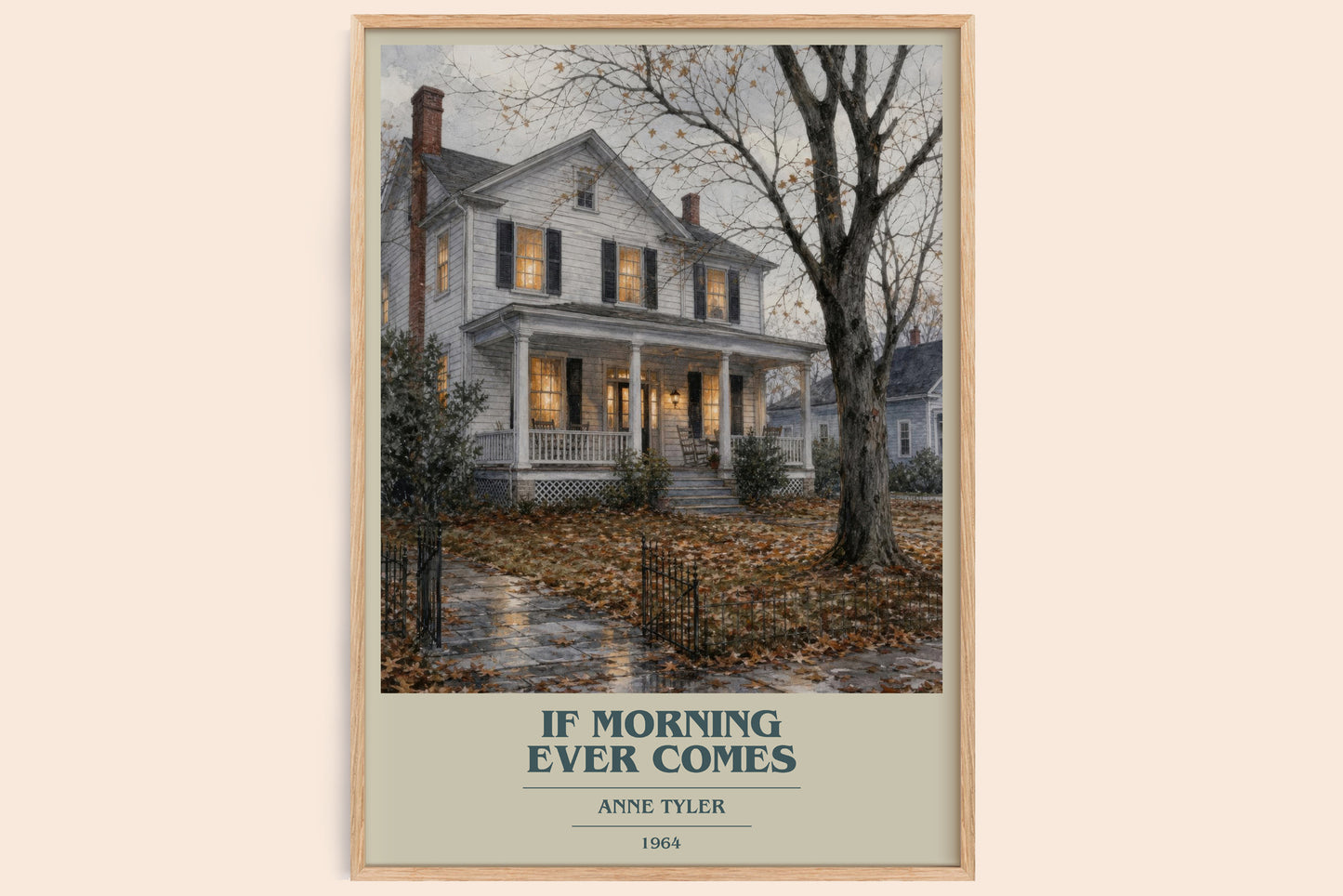 If Morning Ever Comes book cover book poster by Anne Tyler – framed literary art print