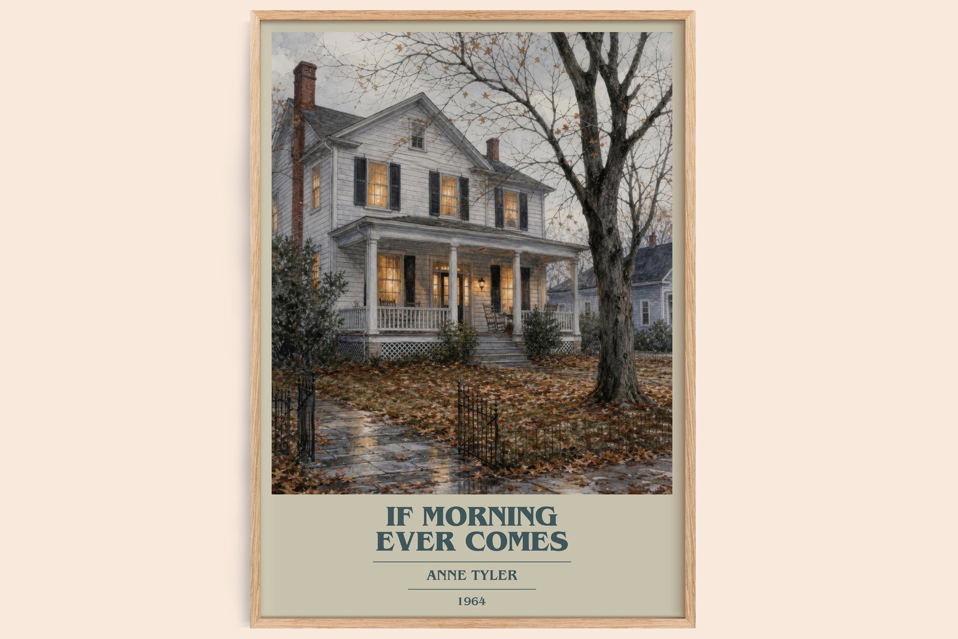 If Morning Ever Comes book cover book poster by Anne Tyler – framed literary art print