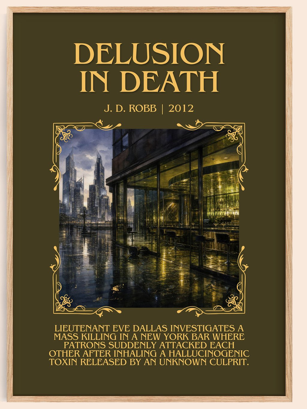 Delusion In Death Minimalist Book Poster by J. D. Robb – book poster