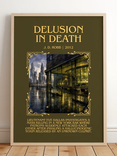 Delusion In Death Minimalist Book Poster by J. D. Robb – image 2