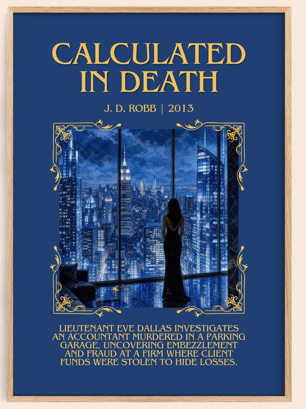 Calculated In Death Minimalist Book Poster by J. D. Robb – book poster