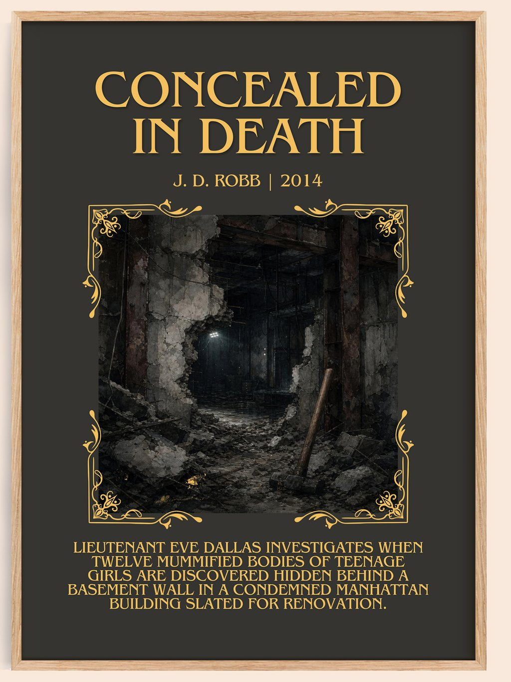 Concealed In Death Minimalist Book Poster by J. D. Robb – book poster