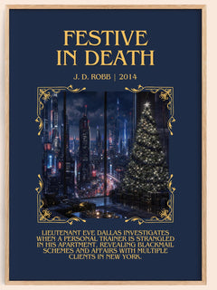 Festive In Death Minimalist Book Poster by J. D. Robb – image 1