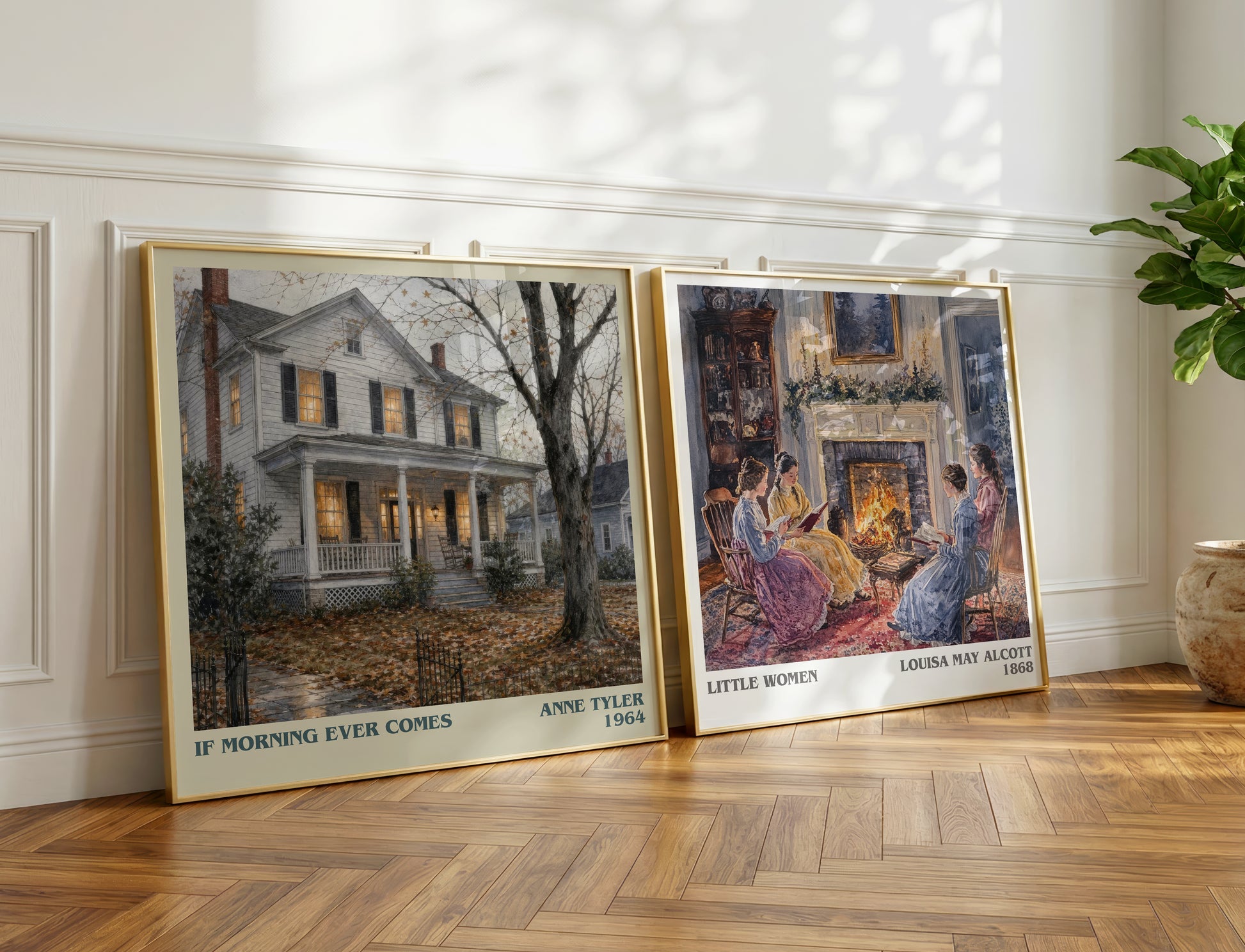 If Morning Ever Comes literary print on bookshelf – Anne Tyler fan gift