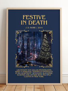 Festive In Death Minimalist Book Poster by J. D. Robb – image 2