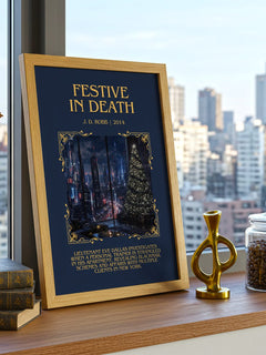 Festive In Death Minimalist Book Poster by J. D. Robb – image 3