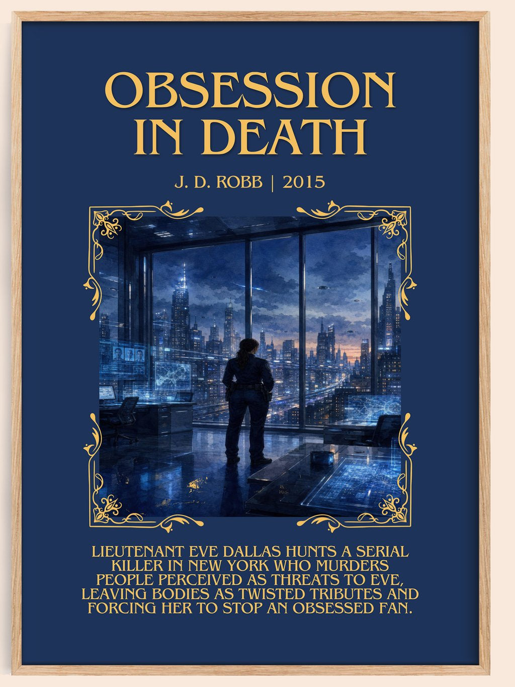 Obsession In Death Minimalist Book Poster by J. D. Robb – book poster