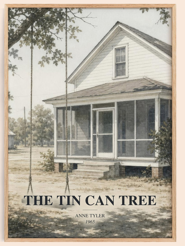 The Tin Can Tree Book Watercolour Illustration by Anne Tyler