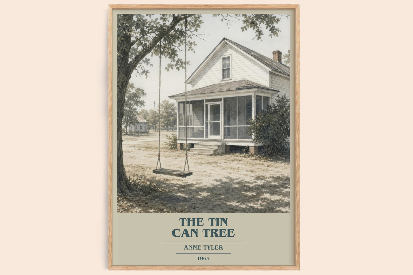 The Tin Can Tree book cover book poster by Anne Tyler – framed literary art print