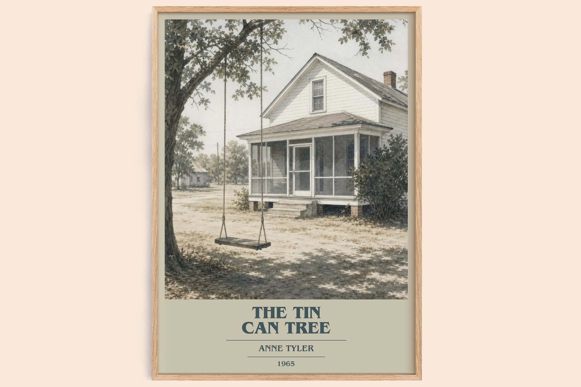 The Tin Can Tree book cover book poster by Anne Tyler – framed literary art print