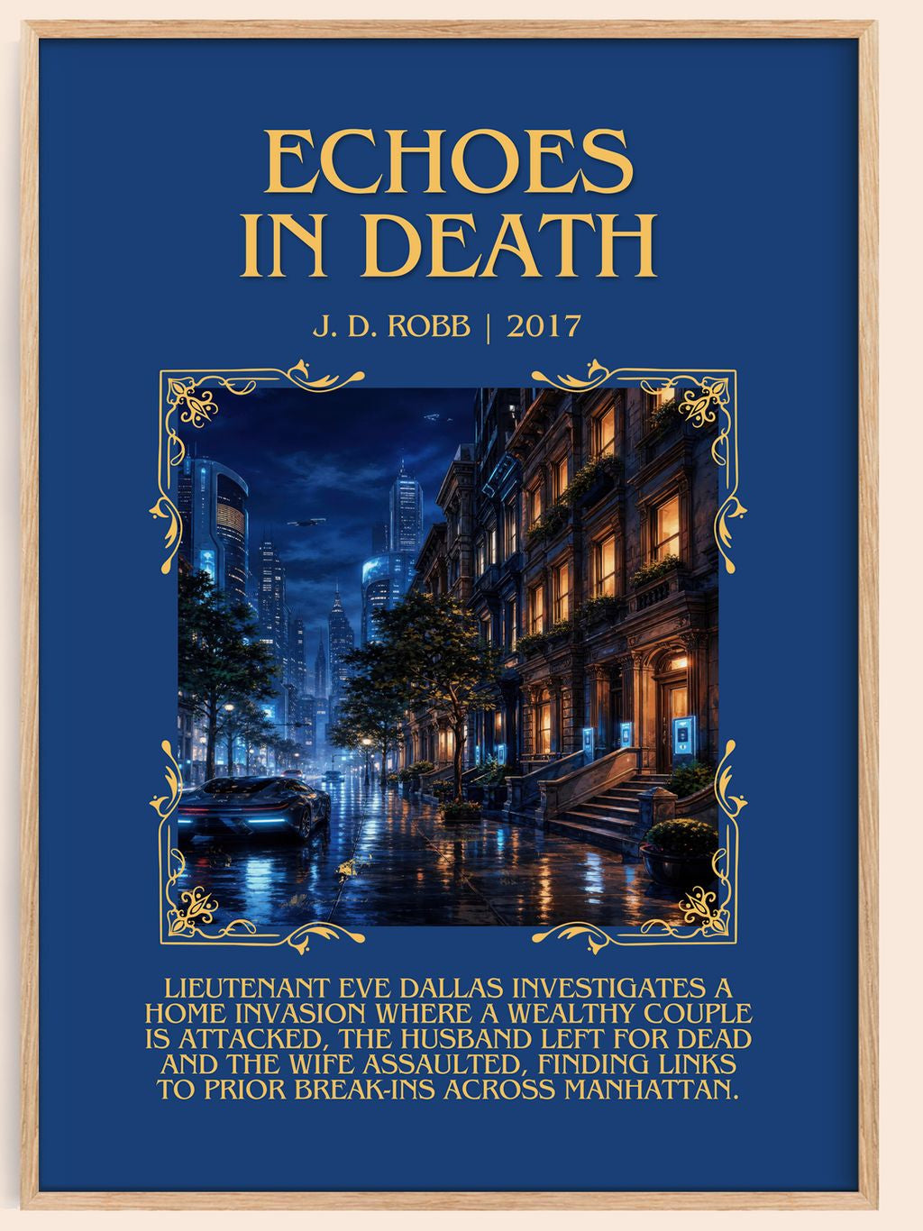 Echoes In Death Minimalist Book Poster by J. D. Robb – book poster
