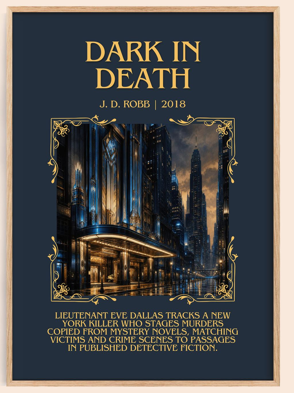 Dark In Death Minimalist Book Poster by J. D. Robb – book poster