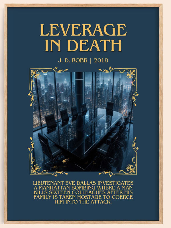 Leverage In Death Minimalist Book Poster by J. D. Robb – book poster