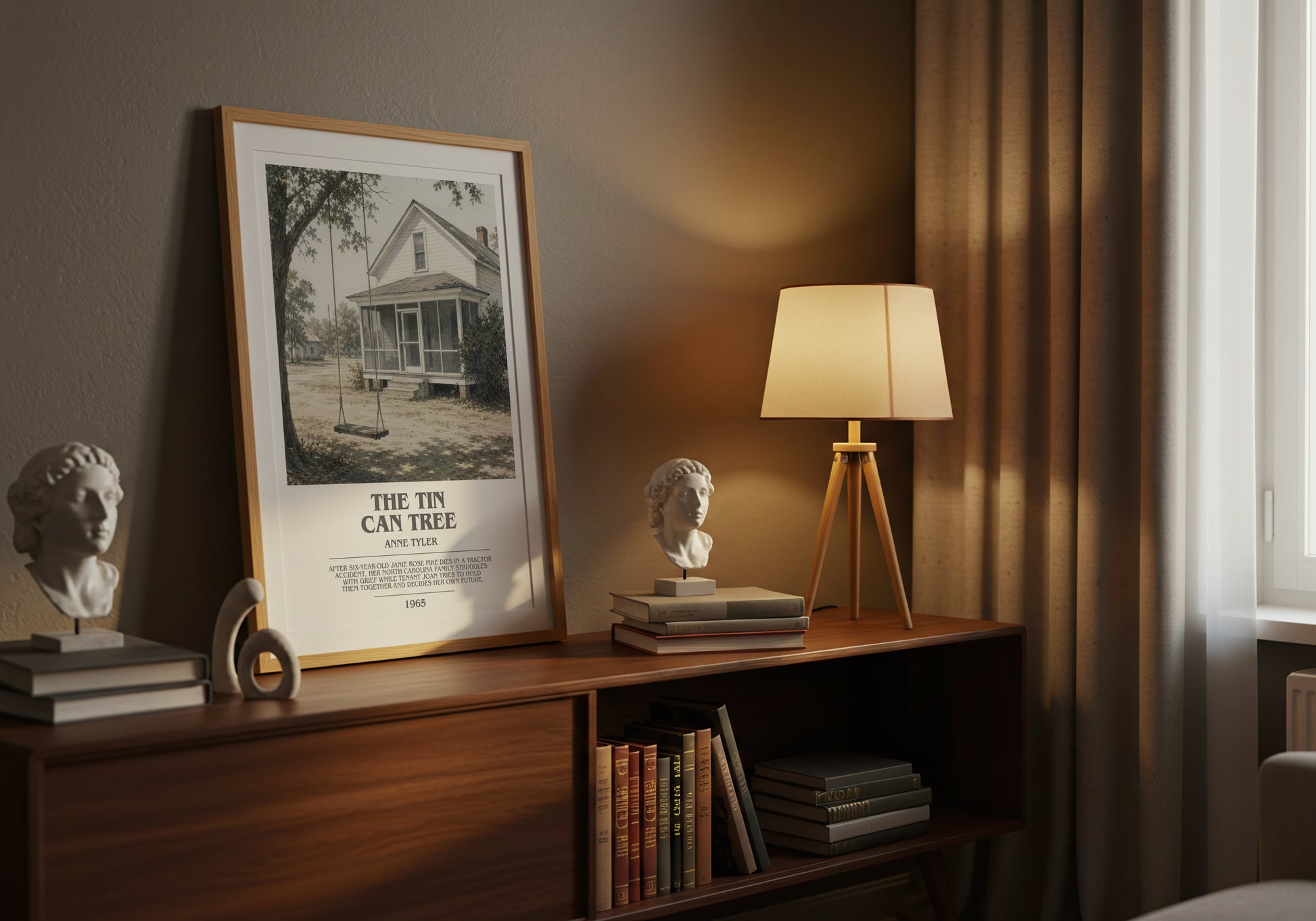 The Tin Can Tree bookish book poster framed on wall – literary fiction wall art