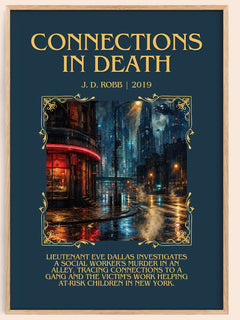 Connections In Death Minimalist Book Poster by J. D. Robb – image 1