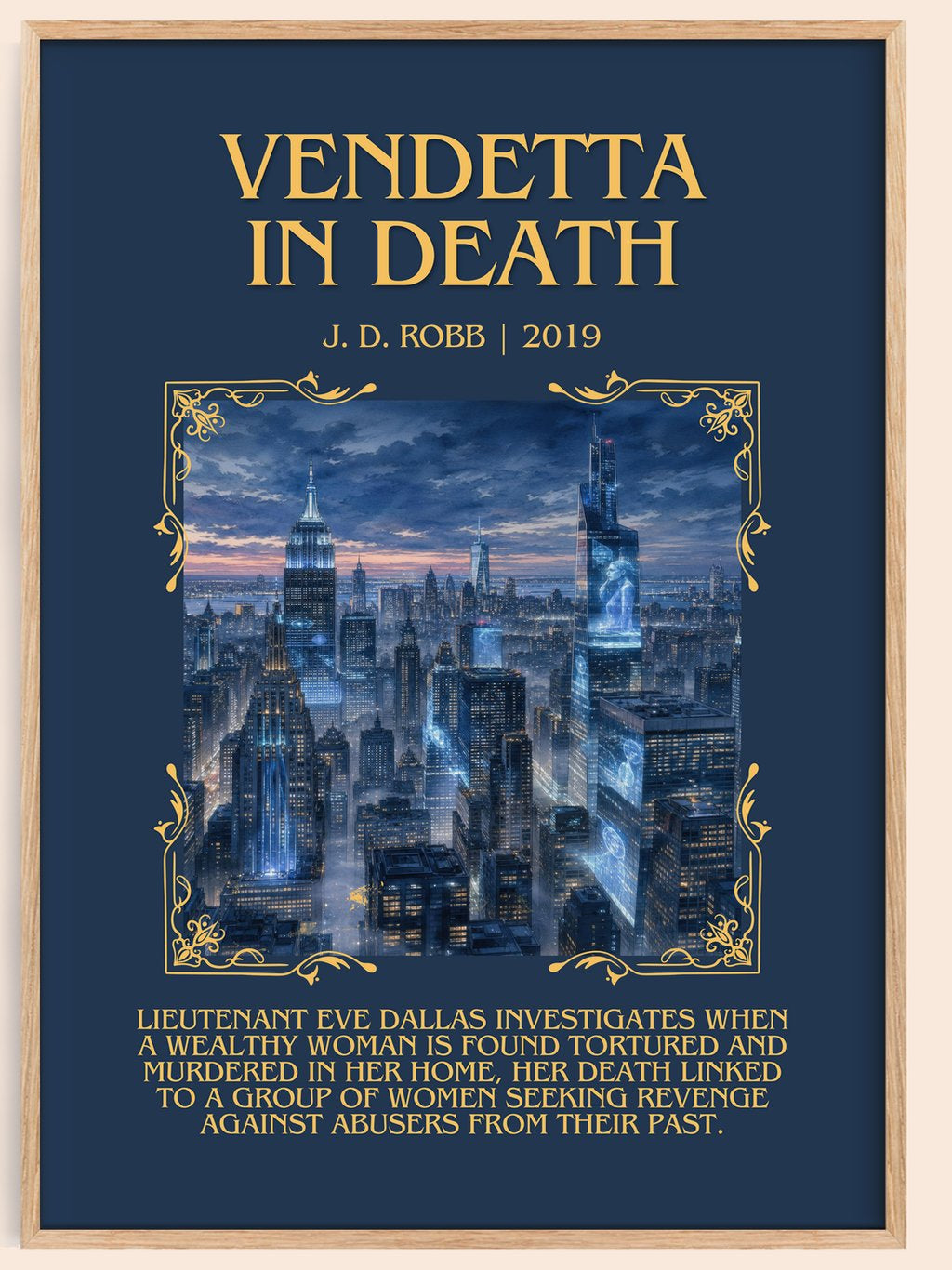 Vendetta In Death Minimalist Book Poster by J. D. Robb – book poster