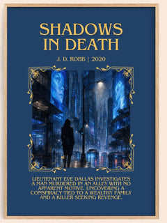 Shadows In Death Minimalist Book Poster by J. D. Robb – book poster