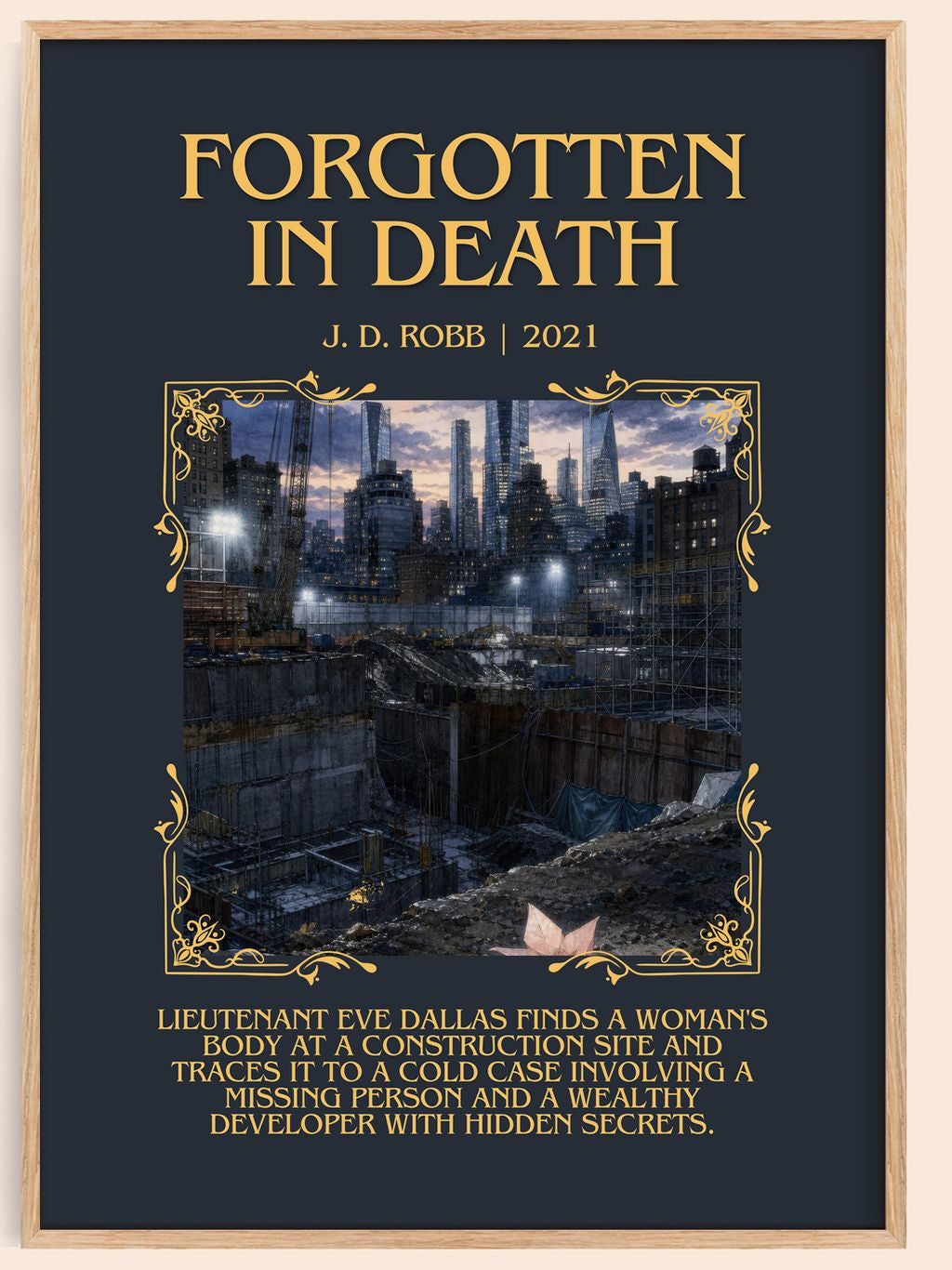 Forgotten In Death Minimalist Book Poster by J. D. Robb – book poster