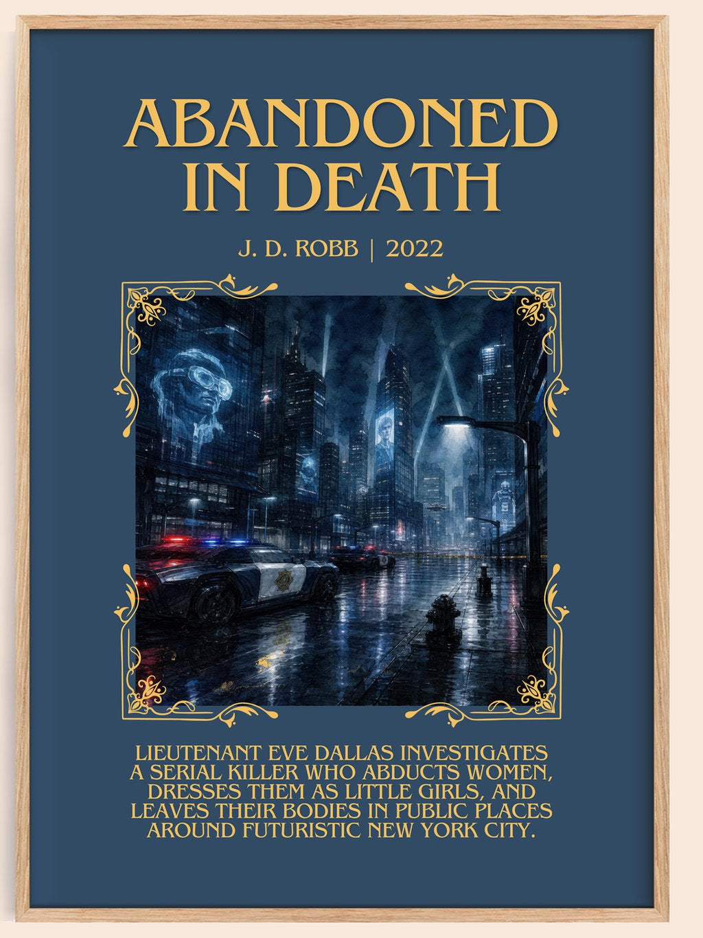 Abandoned In Death Minimalist Book Poster by J. D. Robb – book poster