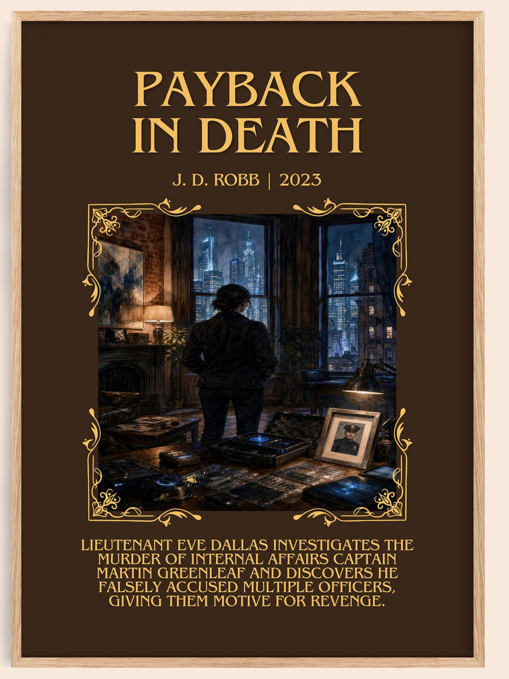 Payback In Death Minimalist Book Poster by J. D. Robb – book poster