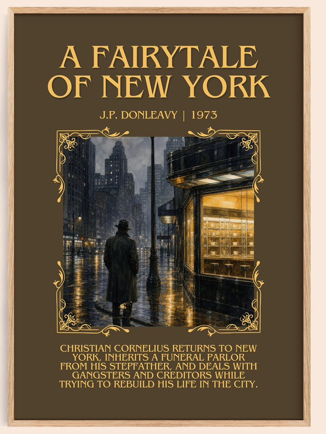 A Fairytale Of New York Minimalist Book Poster by J.P. Donleavy