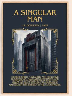 A Singular Man Minimalist Book Poster by J.P. Donleavy – image 1