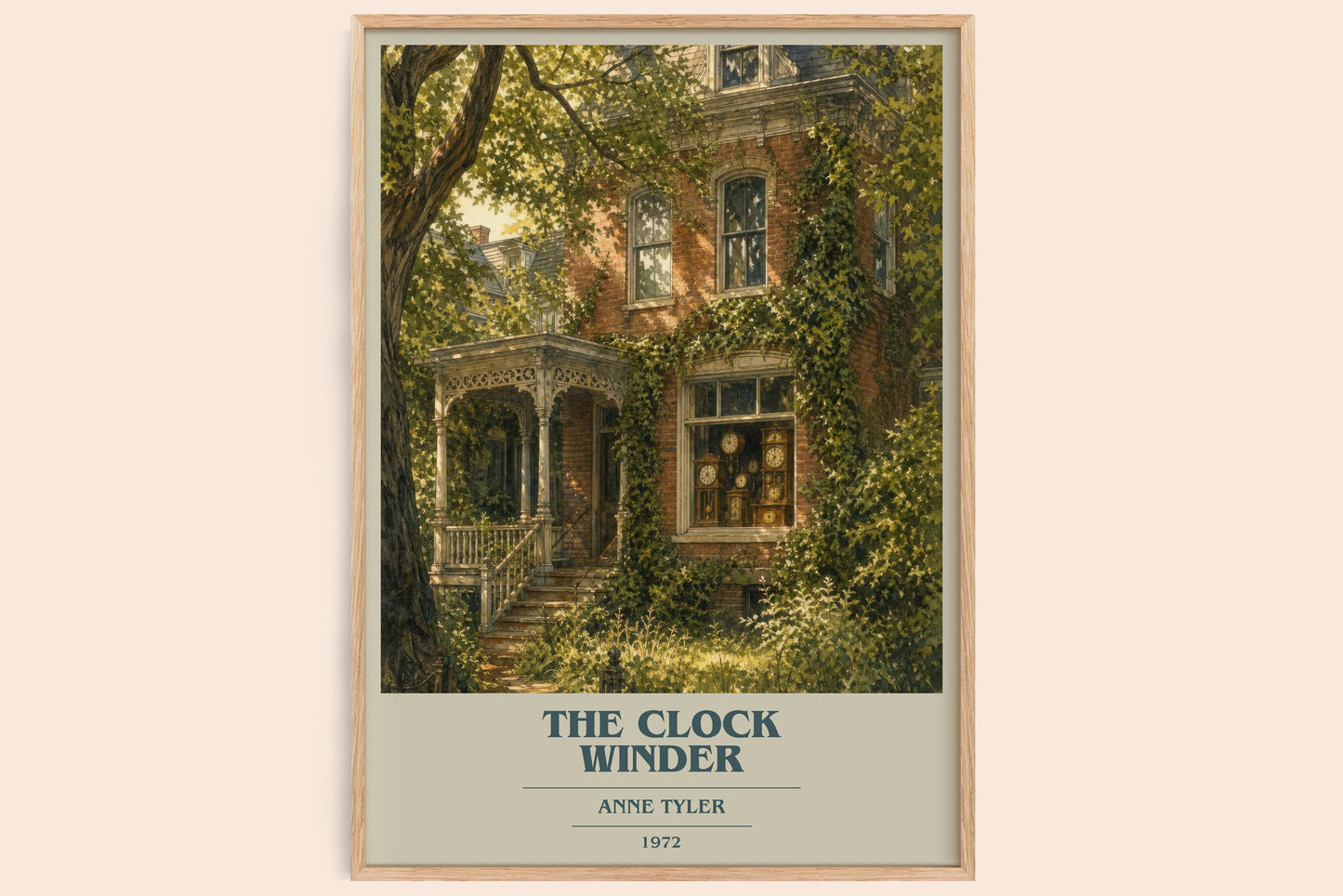 The Clock Winder book cover book poster by Anne Tyler – framed literary art print