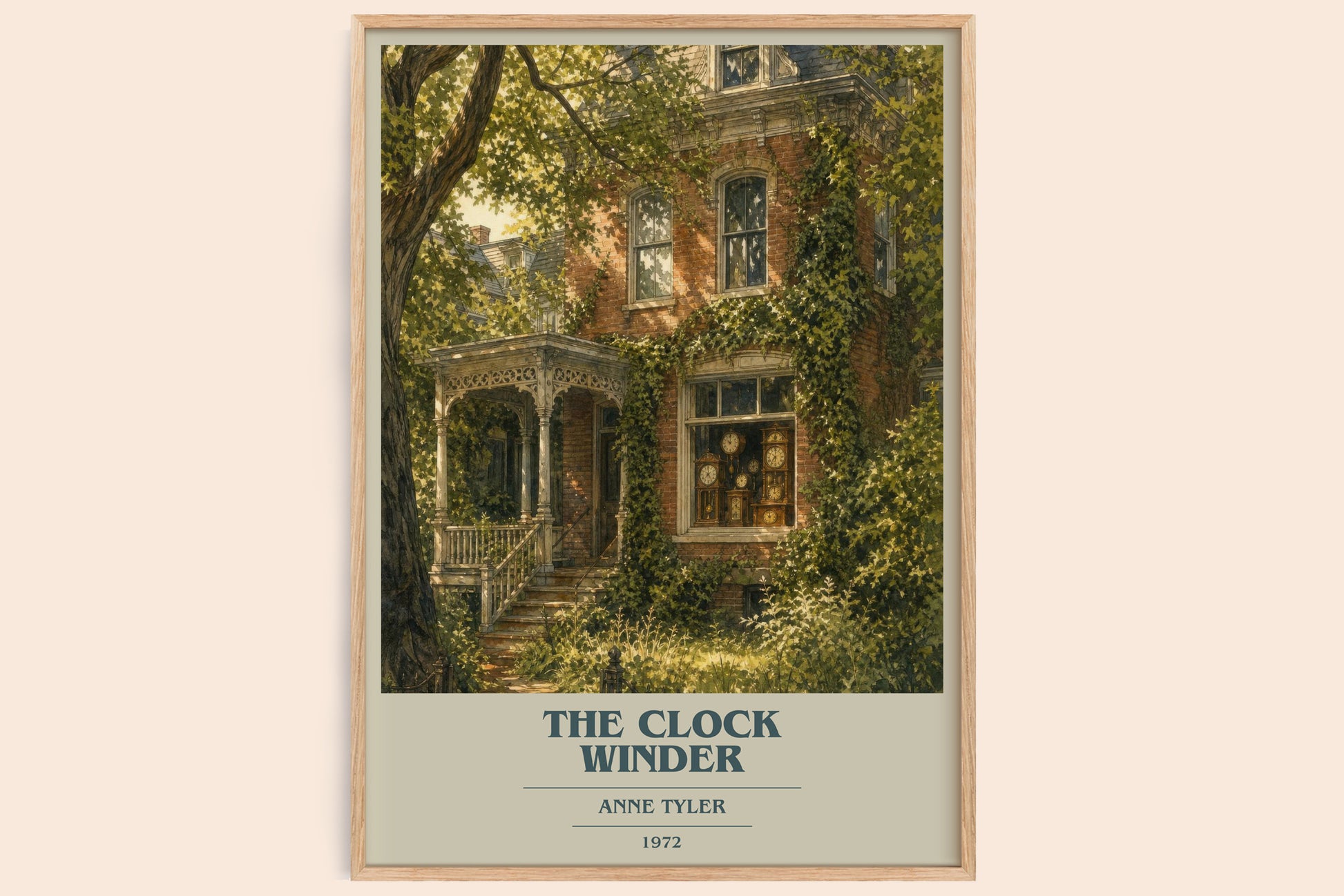 The Clock Winder book cover book poster by Anne Tyler – framed literary art print