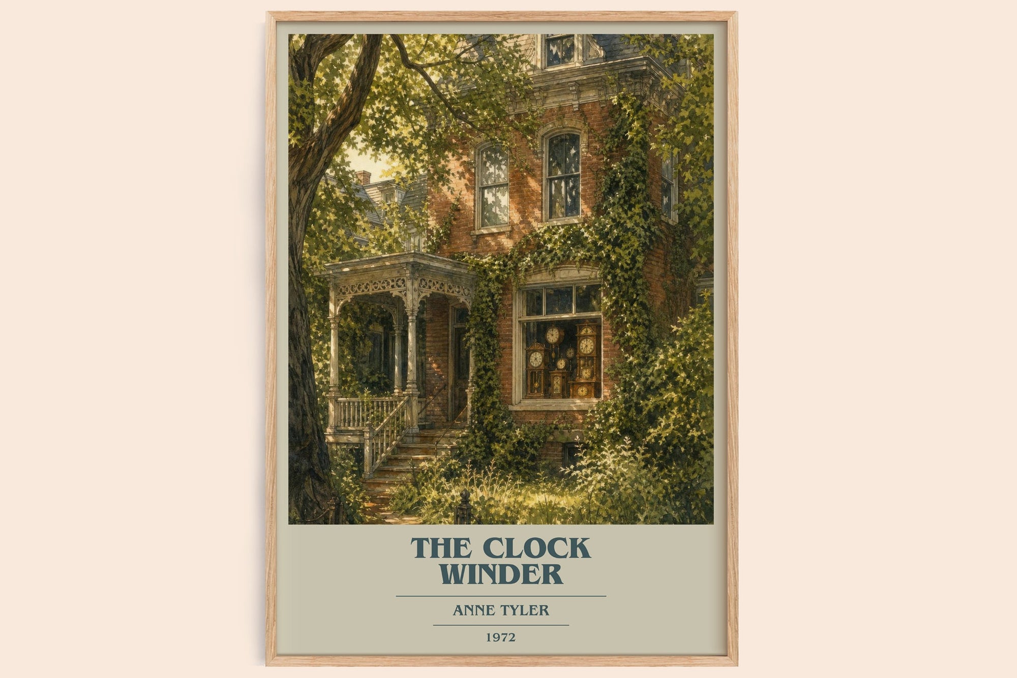 The Clock Winder book cover book poster by Anne Tyler – framed literary art print