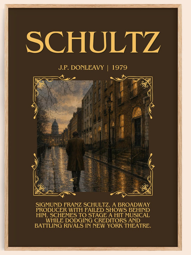 Schultz Minimalist Book Poster by J.P. Donleavy