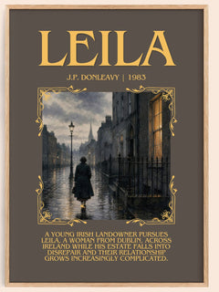 Leila Minimalist Book Poster by J.P. Donleavy – image 1
