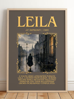 Leila Minimalist Book Poster by J.P. Donleavy – image 2