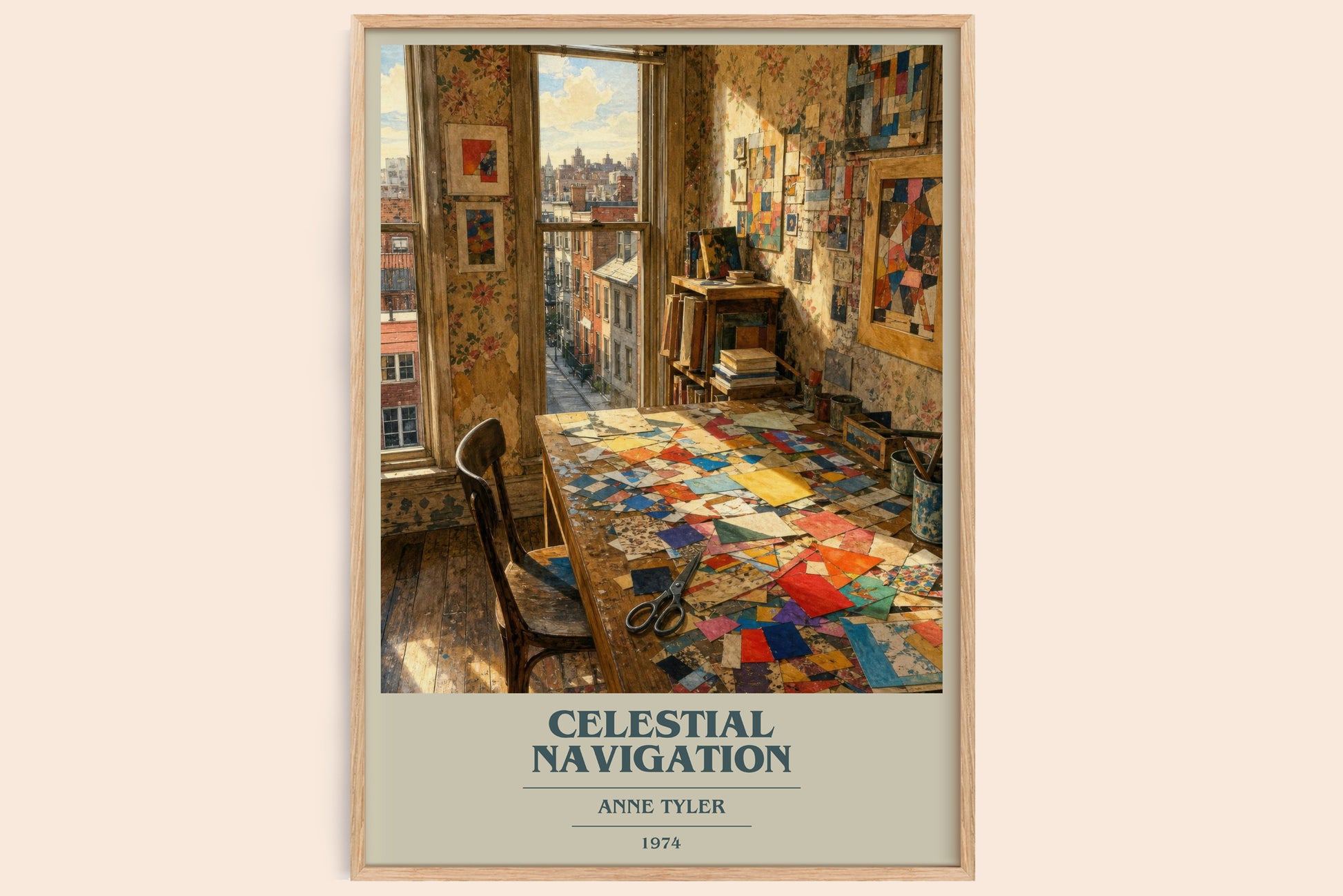 Celestial Navigation book cover book poster by Anne Tyler – framed literary art print