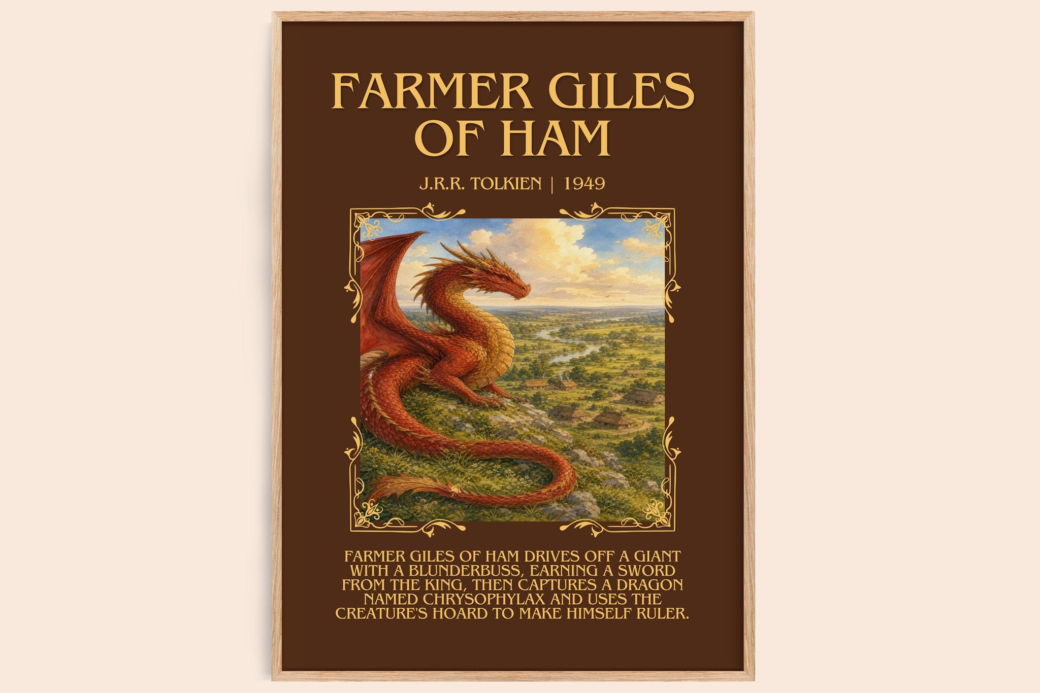 Farmer Giles Of Ham Minimalist Book Poster by J.R.R. Tolkien