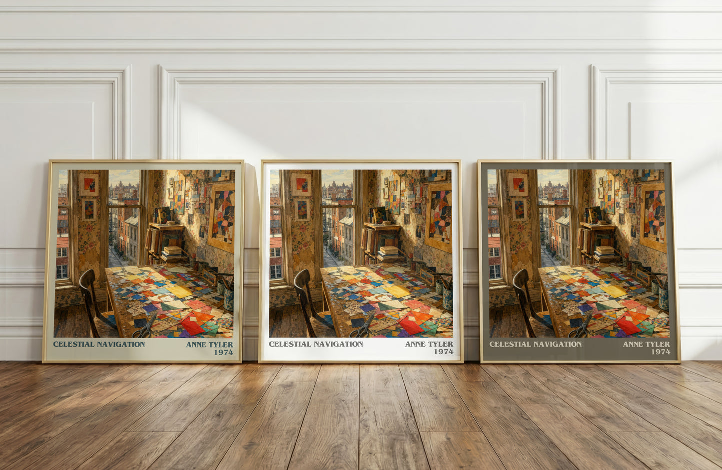 Celestial Navigation literary art print colour and style options – Anne Tyler book art