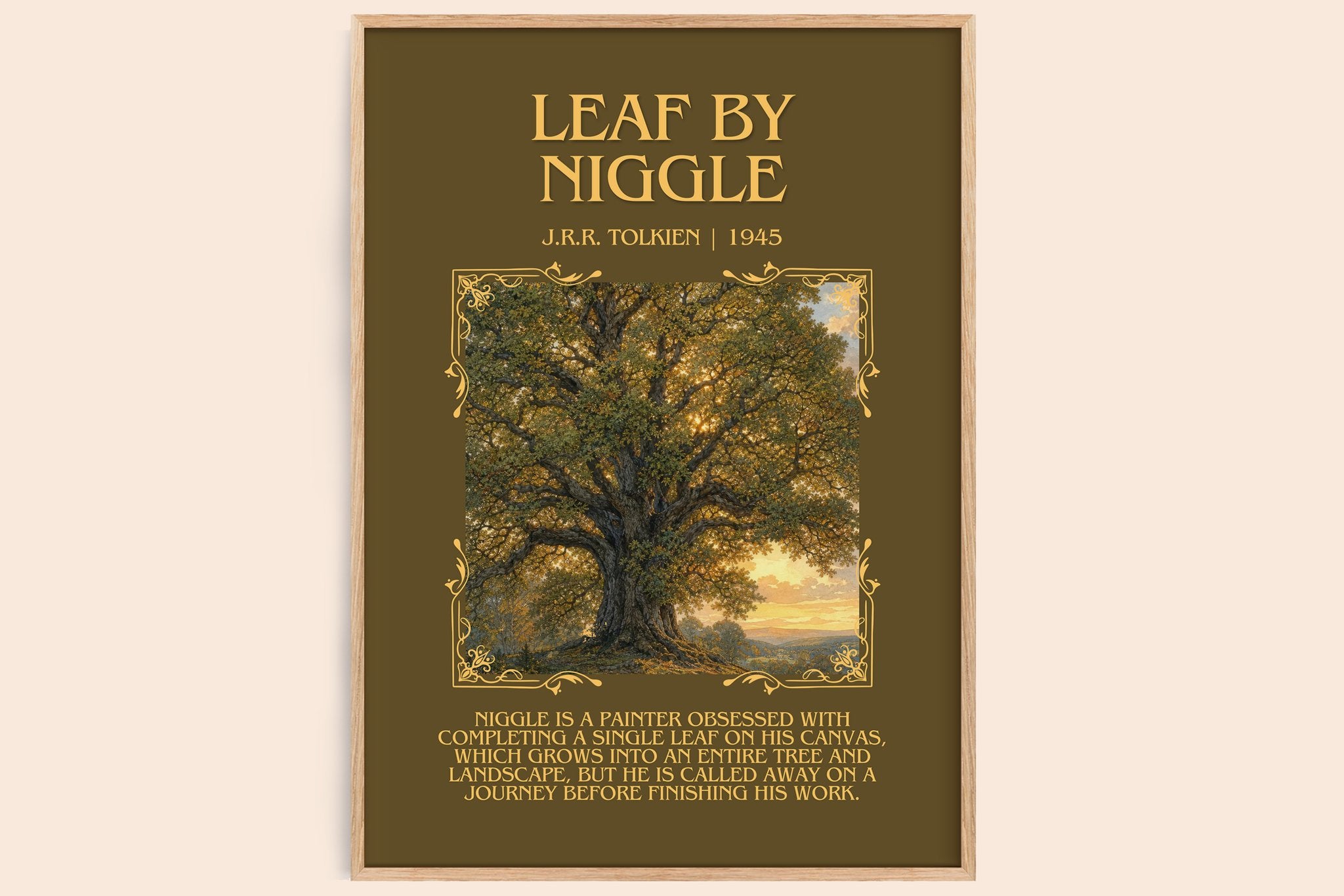 Leaf By Niggle Minimalist Book Poster by J.R.R. Tolkien