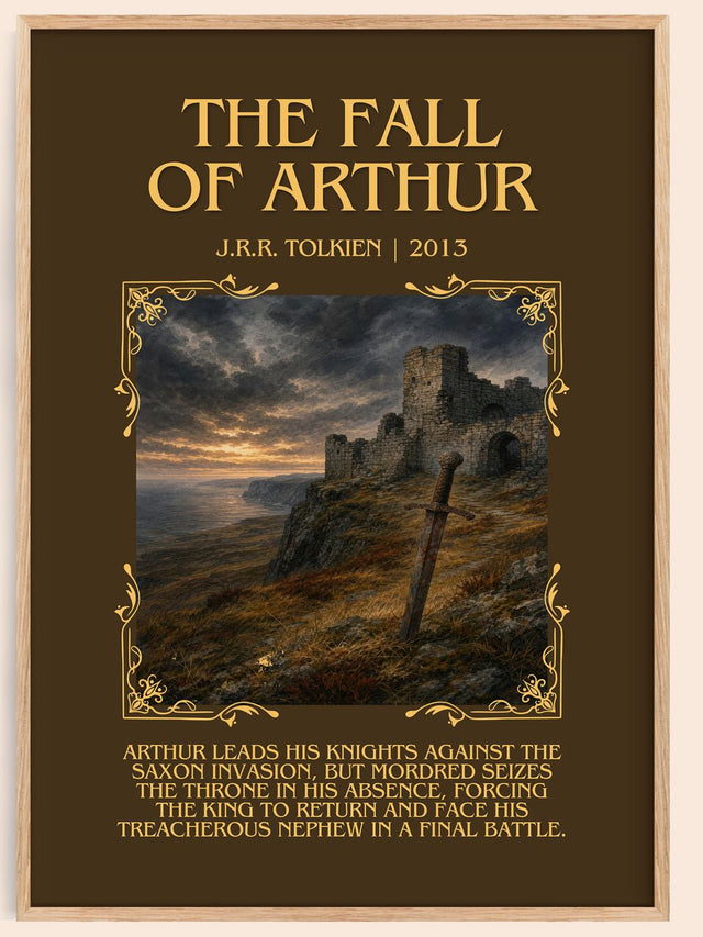 The Fall Of Arthur Minimalist Book Poster by J.R.R. Tolkien