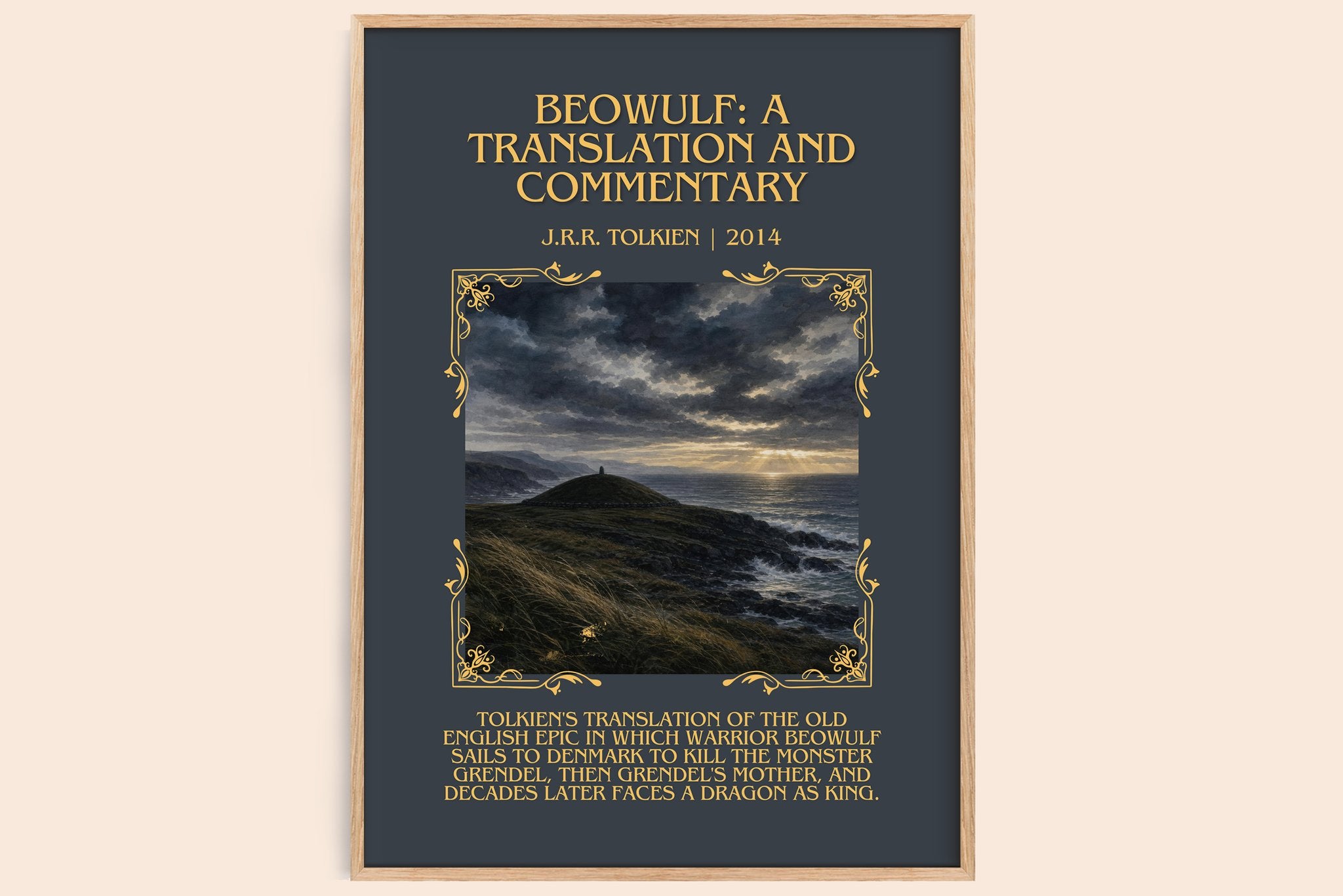 Beowulf: A Translation And Commentary Minimalist Book Poster by J.R.R. Tolkien