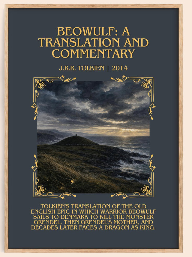 Beowulf: A Translation And Commentary Minimalist Book Poster – J.
