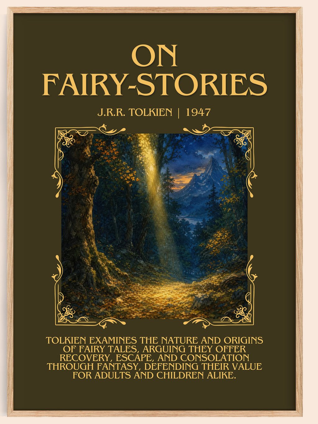 On Fairy-Stories Minimalist Book Poster by J.R.R. Tolkien – book poster