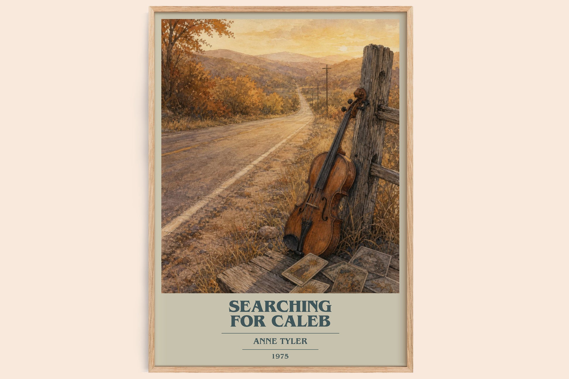 Searching For Caleb book cover book poster by Anne Tyler – framed literary art print