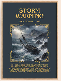 Storm Warning Minimalist Book Poster by Jack Higgins – image 1