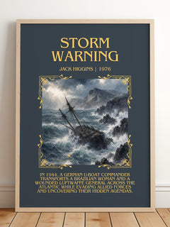 Storm Warning Minimalist Book Poster by Jack Higgins – image 2