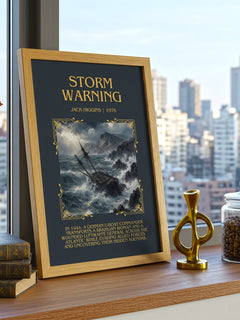 Storm Warning Minimalist Book Poster by Jack Higgins – image 3