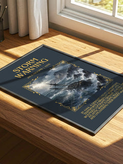 Storm Warning Minimalist Book Poster by Jack Higgins – image 4